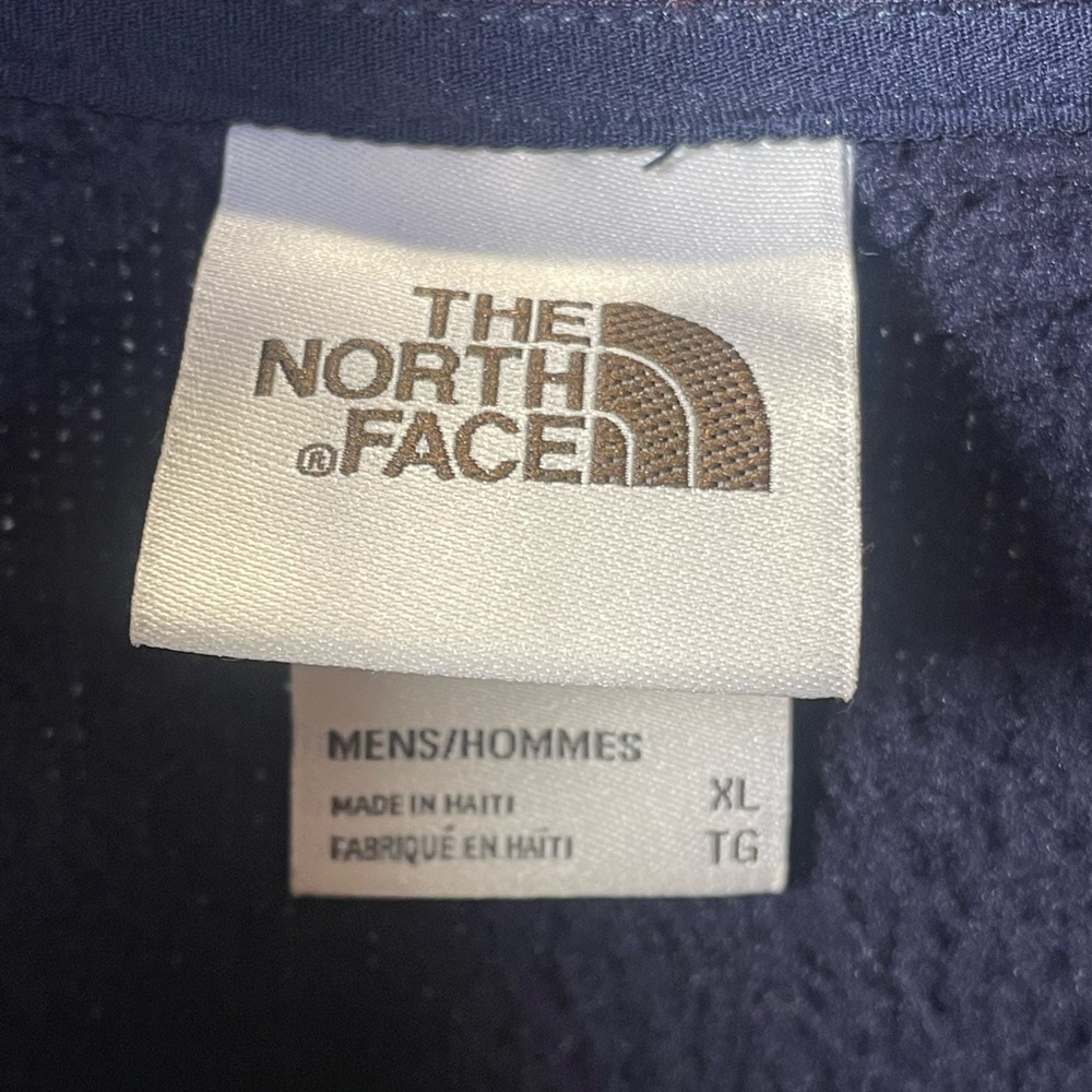 The North Face Men’s Pullover Fleece Size XL Maroon/Navy Colorblock Q Zip - Picture 8 of 11